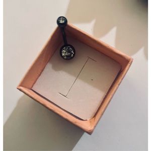 BLACK AND WHITE SAPPHIRE BELLY RING